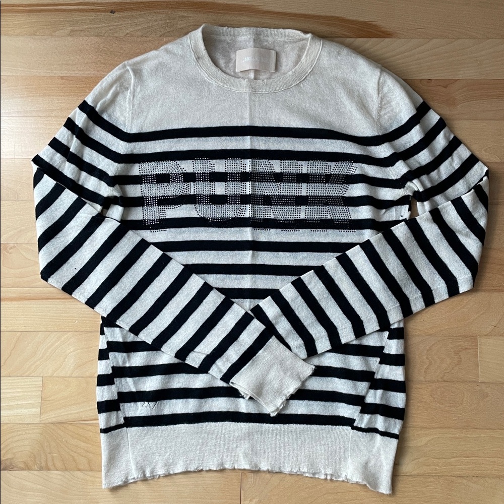 Zadig & Voltaire striped punk cashmere sweater